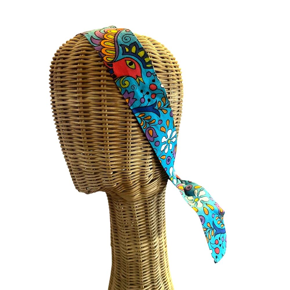 Psychedelic Cloth Belt Tie Festival 1960s Vintage 35"
